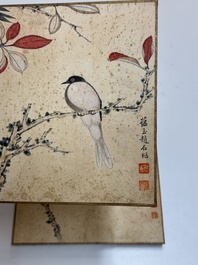 Zhao Yunyu 趙蘊玉 (1916-2003): 'Eight paintings about birds and flowers', ink and colour on silk
