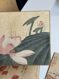 Zhao Yunyu 趙蘊玉 (1916-2003): 'Eight paintings about birds and flowers', ink and colour on silk