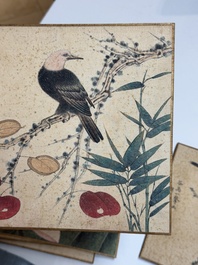 Zhao Yunyu 趙蘊玉 (1916-2003): 'Eight paintings about birds and flowers', ink and colour on silk