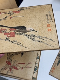 Zhao Yunyu 趙蘊玉 (1916-2003): 'Eight paintings about birds and flowers', ink and colour on silk