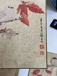 Zhao Yunyu 趙蘊玉 (1916-2003): 'Eight paintings about birds and flowers', ink and colour on silk