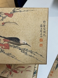 Zhao Yunyu 趙蘊玉 (1916-2003): 'Eight paintings about birds and flowers', ink and colour on silk