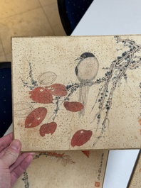 Zhao Yunyu 趙蘊玉 (1916-2003): 'Eight paintings about birds and flowers', ink and colour on silk