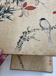 Zhao Yunyu 趙蘊玉 (1916-2003): 'Eight paintings about birds and flowers', ink and colour on silk