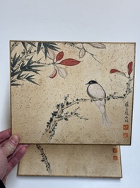 Zhao Yunyu 趙蘊玉 (1916-2003): 'Eight paintings about birds and flowers', ink and colour on silk