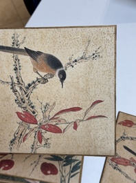 Zhao Yunyu 趙蘊玉 (1916-2003): 'Eight paintings about birds and flowers', ink and colour on silk