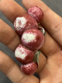 Two Chinese famille rose miniature models, 18/19th C.