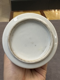 A pair of Chinese famille rose wall vases and a 'gu' vase, 19/20th C.