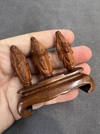 A large and varied collection of Chinese carvings, Qing and later