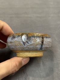 A Chinese jun-glazed bowl and a copper-red-glazed brush washer, 18/20th C.