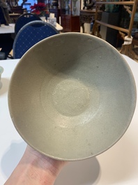 Seven Chinese Longquan celadon wares, Yuan/Ming