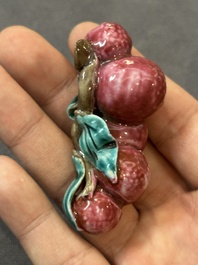 Two Chinese famille rose miniature models, 18/19th C.