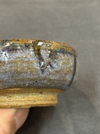 A Chinese jun-glazed bowl and a copper-red-glazed brush washer, 18/20th C.
