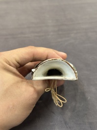 A pair of Chinese famille rose wall vases and a 'gu' vase, 19/20th C.