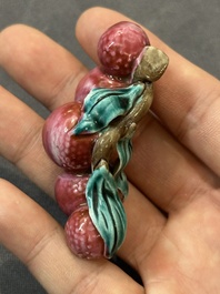 Two Chinese famille rose miniature models, 18/19th C.