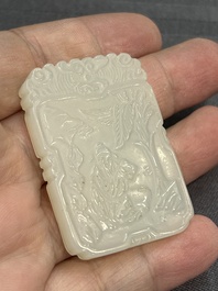 Seven Chinese jade and rock crystal carvings, 19/20th C.