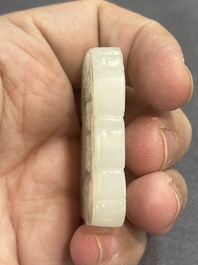 Seven Chinese jade and rock crystal carvings, 19/20th C.