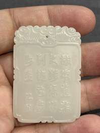 Seven Chinese jade and rock crystal carvings, 19/20th C.