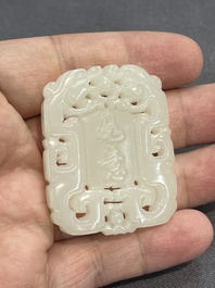 Seven Chinese jade and rock crystal carvings, 19/20th C.