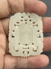 Seven Chinese jade and rock crystal carvings, 19/20th C.