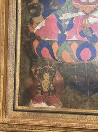 A Tibetan 'Shadaksari Avalokitesvara' thangka, 19th C.