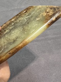 Seven Chinese jade and rock crystal carvings, 19/20th C.