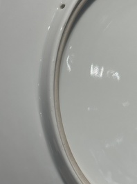 A Chinese famille rose vase, a jardini&egrave;re and a dish, Qianlong and Guangxu marks, 20th C.