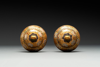 Four pairs of Chinese cloisonn&eacute; vases, 20th C.