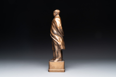A large Chinese bronze standing figure of Mao Zedong, Yunnan, dated August 1, 1969