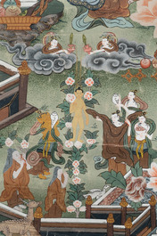 A Tibetan thangka depicting White Tara, 18/19th C.