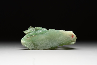 Three Chinese jade carvings, 20th C.