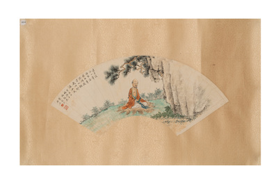 Feng Chaoran 馮超然 (1882-1954) and Wang Xuetao 王雪濤 (1903-1982): 'Two fans', ink and colour on paper