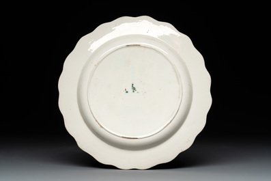 Five Dutch-decorated English 'religious subject' creamware plates, 18th C.