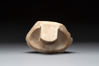 A carved marble 'Vanitas' or 'Memento Mori' bust, Italy, 18th C.