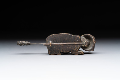 Seven various Chinese metal and cloisonn&eacute; locks, Qing