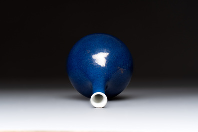 A small Chinese powder-blue bottle vase, 18th C.