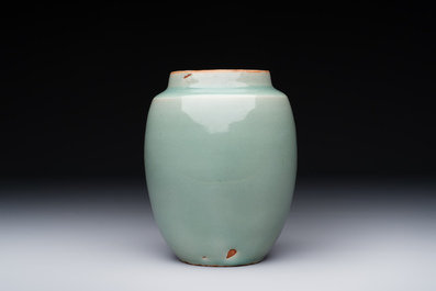 A Chinese Longquan celadon jar, Song