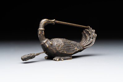 Seven various Chinese metal and cloisonn&eacute; locks, Qing