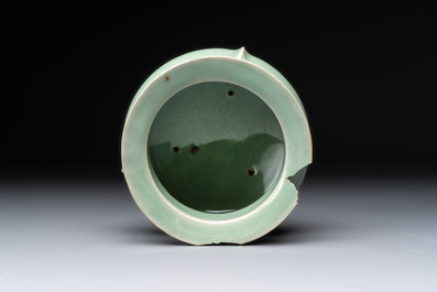 A Chinese Longquan celadon tripod censer, Southern Song