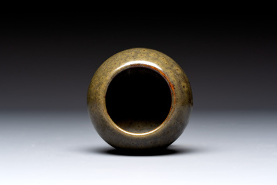 Five Chinese monochrome wares, Kangxi, Yongzheng and Qianlong mark, 19th C.
