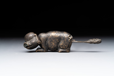 Seven various Chinese metal and cloisonn&eacute; locks, Qing