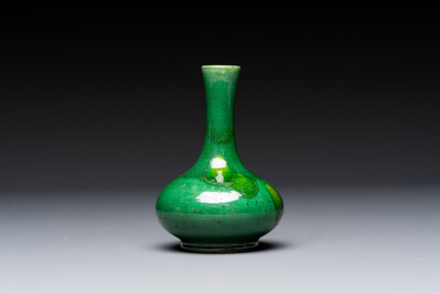 Five Chinese monochrome miniature vases, 19th C.