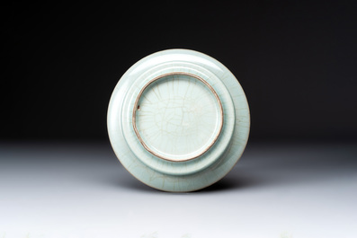 A Chinese Longquan celadon brush washer, Song or later