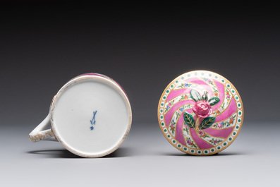 A polychrome gilt Meissen porcelain mug and cover for the Ottoman market, Germany, ca. 1780-1800
