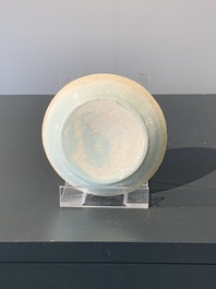 Three Chinese moulded qingbai plates, Song