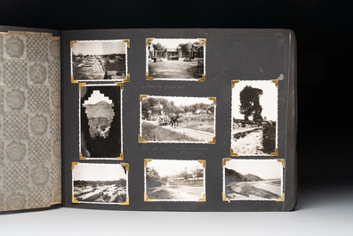 (Graphic content!) A photo album with sights of China and post-war scenes, 20th C.