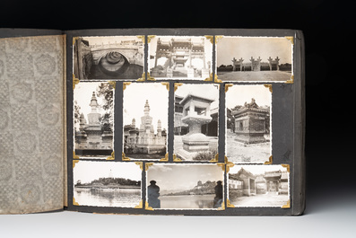 (Graphic content!) A photo album with sights of China and post-war scenes, 20th C.