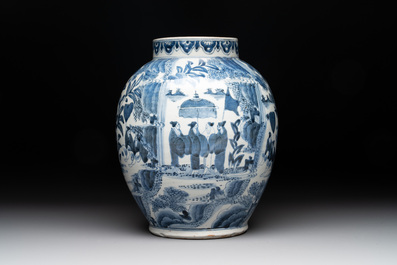 A Japanese Arita blue and white jar, a dish and a ewer, Edo, 17/18th C.