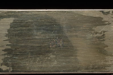 A Thai green-enamelled gilt silver box and cover, Ngern Lai 紋銀 and Yu Yuan 匯源 mark, Bangkok, 19/20th C.