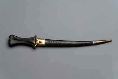 A Mamluk dagger and scabbard of the imperial guard, 19th C.
